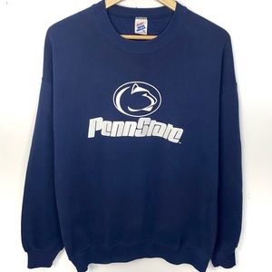 Vintage Penn State Nittany Lions Navy Spell Out Crewneck Sweatshirt Made in USA